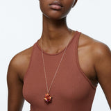 Collana donna Swarovski Curiosa con ciondolo di cristalli triangolari rosa 5600505 Indossato