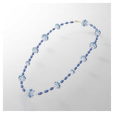 Collana donna Swarovski dorata con cristalli azzurri e perle in sodalite 5601905 Variante3