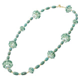 Collana donna Swarovski dorata con cristalli verdi e amazzonite 5601906