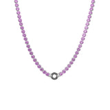 Collana Donna Tennis in Argento ROSATO Colore Viola RZ C01Variante 1