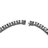 Swarovski collana tennis da donna con cristalli quadrati grigi su montatura placcata rutenio 5612683 Dettaglio