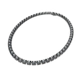 Swarovski collana tennis da donna con cristalli quadrati grigi su montatura placcata rutenio 5612683 Variante