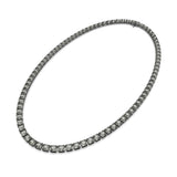 Swarovski collana tennis da donna con cristalli quadrati grigi su montatura placcata rutenio 5613900 Variante