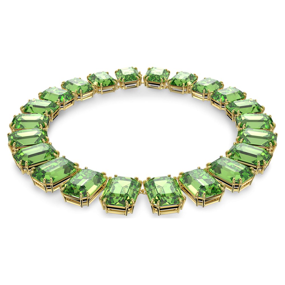 Bracciale Tennis Di Lusso Con Cristallo Verde E Bianco