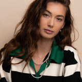 TI SENTO Collana da donna con perle bianche e chiusura in argento dorato e zirconi 3993PW Indossato