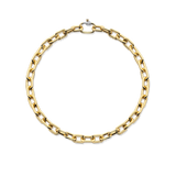 TI SENTO Collana donna con maglie ovali in argento dorato e con zirconi 2952SY Variante2