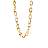 TI SENTO Collana donna con maglie ovali in argento dorato e con zirconi 2952SY Variante