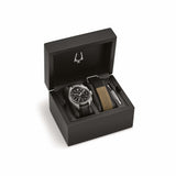 BULOVA Orologio al Quarzo Cronografo Uomo con Cassa Rotonda Quadrante Nero e cinturino in Pelle96B251Variante 3