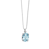 Collana Donna Con Pendente in Oro Bianco con Diamante COMETE GLB 1206Variante 1