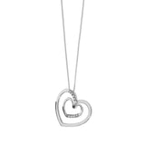 Collana Donna Con Pendente in Oro Bianco con Diamante COMETE GLB 1339Variante 1