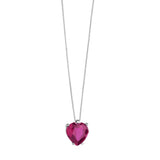 Collana Donna Con Pendente in Oro Bianco con Rubino COMETE Colore Rosso GLB 1429Variante 1