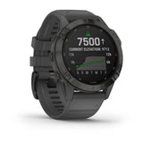 Orologio Smartwatch Garmin Cassa Rotonda in Acciaio Nero Quadrante Nero Cinturino in Silicone Antracite 010-02410-11 Variante2