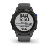 Orologio Smartwatch Garmin Cassa Rotonda in Acciaio Nero Quadrante Nero Cinturino in Silicone Antracite 010-02410-11 Variante3