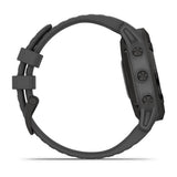 Orologio Smartwatch Garmin Cassa Rotonda in Acciaio Nero Quadrante Nero Cinturino in Silicone Antracite 010-02410-11 Variante4