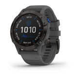 Orologio Smartwatch Garmin Unisex Cassa Rotonda in Acciaio Nero Quadrante Nero e Cinturino in Silicone Antracite 010-02410-11
