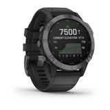 Orologio Smartwatch Garmin Unisex Cassa Rotonda in Acciaio Nero Quadrante Nero e Cinturino in Silicone Nero 010-02410-15 Variante2