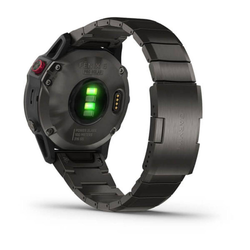 Orologio Smartwatch Garmin Unisex Cassa Rotonda in Acciaio Nero Quadrante Nero e Cinturino in Titanio 010-02410-23 Variante8