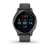 Orologio Smartwatch Garmin Unisex Cassa Rotonda e Cinturino in Silicone Grigio Antracite 010-02429-10 Variante1