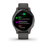 Orologio Smartwatch Garmin Unisex Cassa Rotonda e Cinturino in Silicone Grigio Antracite 010-02429-10 Variante3