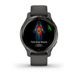 Orologio Smartwatch Garmin Unisex Cassa Rotonda e Cinturino in Silicone Grigio Antracite 010-02429-10 Variante5
