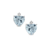 Orecchini Donna A lobo in Oro Bianco con Diamante COMETE Colore Azzurro ORQ 235Variante 1