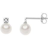 Orecchini Donna Perle in Oro Bianco COMETE Colore Bianco ORP 698Variante 1