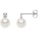 Orecchini Donna Perle in Oro Bianco COMETE Colore Bianco ORP 702Variante 1