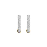 Orecchini a cerchio Ti Sento in argento bicolore con pavé di zirconi 7921ZY Variante