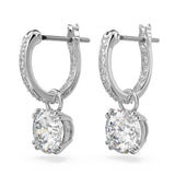 SWAROVSKI Orecchini pendenti in metallo rodiato con cristalli rotondi 5636717 Variante