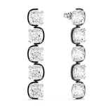 Orecchini Swarovski Donna Pendenti con Cristalli Taglio Cuscino su Montatura Nera 5600043 Variante1
