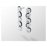 Orecchini Swarovski Donna Pendenti con Cristalli Taglio Cuscino su Montatura Nera 5600043 Variante3