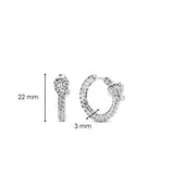 Orecchini cerchi Ti Sento con nodi in argento rodiato 7897ST Dimensioni
