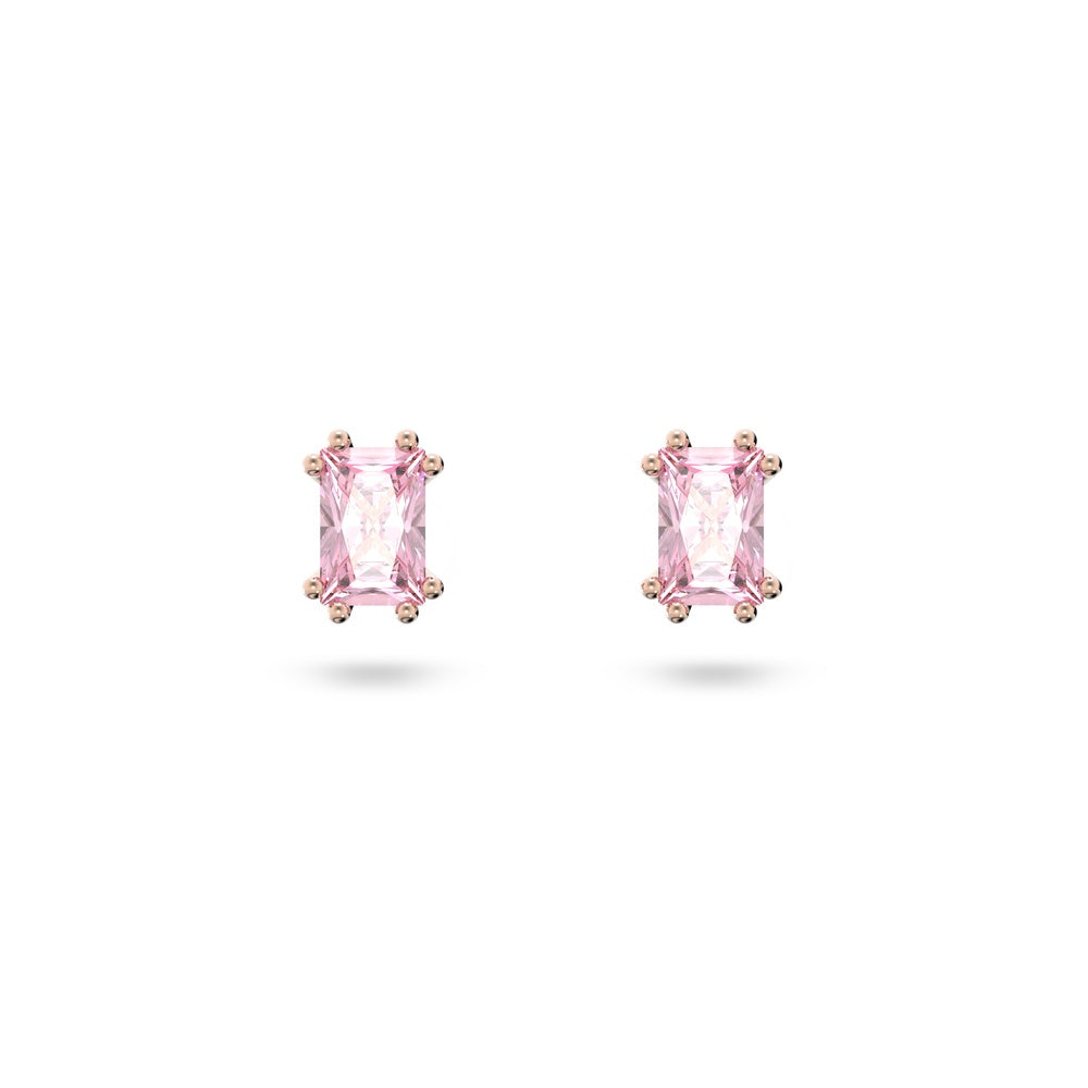Orecchini a lobo in argento sterling con perla nera: borchie in oro rosa - Italia