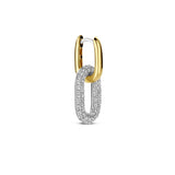 Orecchino singolo TI SENTO pendente in argento dorato con pavè di zirconi 7904ZY H Variante