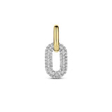 Orecchino singolo TI SENTO pendente in argento dorato con pavè di zirconi 7904ZY H