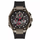 BULOVA Orologio al Quarzo Cronografo Uomo con Quadrante Nero e Cinturino in Gomma Nero 98B358
