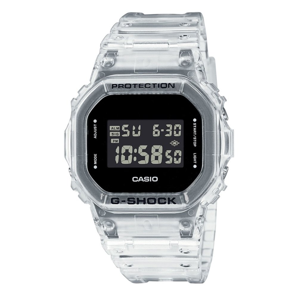 KIMSDUN Orologio Sportivo Uomo Unisex Con Scheletro - Cassa Tonneau Trasparente, Impermeabile 3ATM, Quarzo Con Data E Cinturino In Silicone