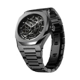 Orologio D1 Milano Automatico Solo Tempo Cassa e Cinturino in Acciaio Gun Quadrante con Movimento a Vista SKBJ11 Variante1