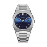 Orologio Uomo D1 Milano Automatico Solo Tempo Cassa in Acciaio Quadrante Blu e Cinturino in Acciaio ATBJ11