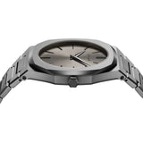 Orologio D1 Milano al quarzo solo tempo cassa e cinturino in acciaio canna di fucile quadrante antracite UTBJ212 Variante3