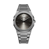 Orologio D1 Milano al quarzo solo tempo cassa e cinturino in acciaio canna di fucile quadrante antracite UTBJ212