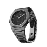 D1 Milano Orologio al Quarzo Solo Tempo Uomo con Cassa Ottagonale Quadrante Nero e cinturino in AcciaioUTBJ15Variante 3