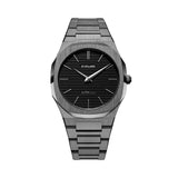 D1 Milano Orologio al Quarzo Solo Tempo Uomo con Cassa Ottagonale Quadrante Nero e cinturino in AcciaioUTBJ15Variante 1