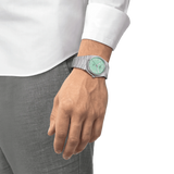 Orologio al Quarzo con Datario Tissot Prx Verde Chiaro T1374101109101 Indossato