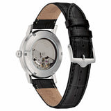 BULOVA Orologio Automatico Solo Tempo Uomo con Cassa Rotonda Quadrante Argento e Cinturino in Pelle Nero 96A244 Variante1