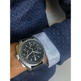 BULOVA Orologio al Quarzo Cronografo Uomo con Cassa Rotonda Quadrante Nero e cinturino in Pelle96B251Indossato