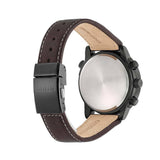 CITIZEN Orologio al Quarzo Cronografo Uomo con Cassa Rotonda Quadrante Nero e Cinturino in Pelle Marrone CB5865-15E Variante1