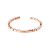 ROSATO Bracciale semirigido con cubetti in argento placcato oro rosa RZB031
