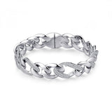 ROSATO Bracciale maglie groumette in argento con pavé di zirconi RZEV12