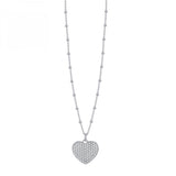 ROSATO Collana Donna Con Pendente Cuore in Argento con Zirconi RZC048
